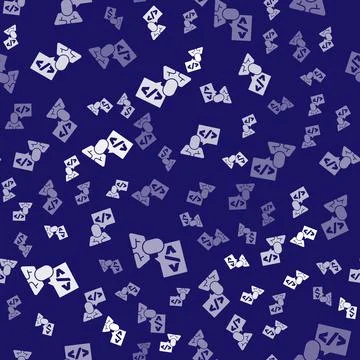 White Web design and front end development icon isolated seamless pattern on 스톡 일러스트