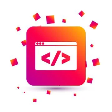 White Web design and front end development icon isolated on white background Stock Illustration