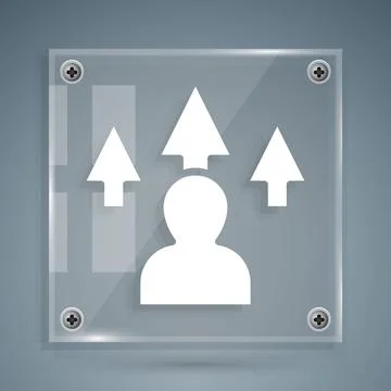 White Web design and front end development icon isolated on grey background 스톡 일러스트