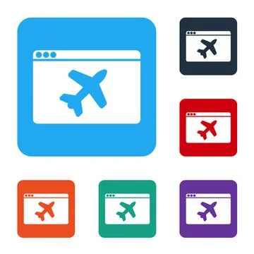 White Website template icon isolated on white background. Internet communication Ilustración de archivo