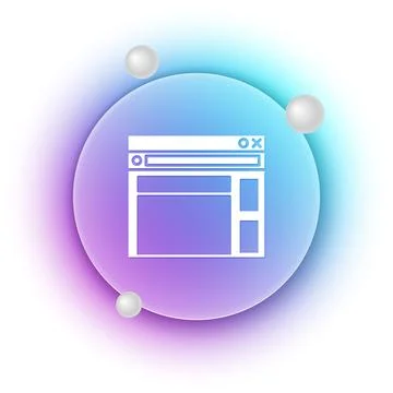 White Website template icon isolated on white background. Internet communic.. 스톡 일러스트