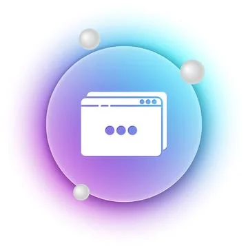 White Website template icon isolated on white background. Internet communic.. Ilustración de archivo
