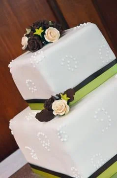 White wedding cake Stock Photos