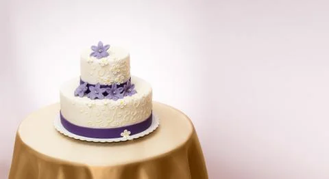 White wedding cake Stock Photos
