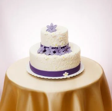 White wedding cake 스톡 사진