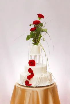 White wedding cake 스톡 사진