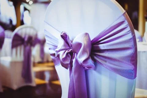 White Wedding Chairs Stock Photos
