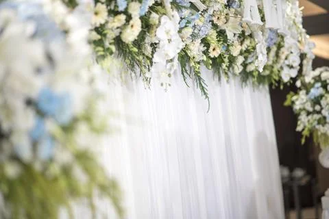 White wedding flower background Stock Photos