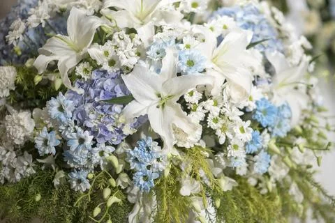White wedding flower background Stock Photos