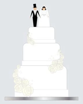 White wedding Stock Illustration