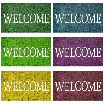 White welcome word Stock Illustration