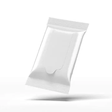 White wet wipes package Иллюстрация