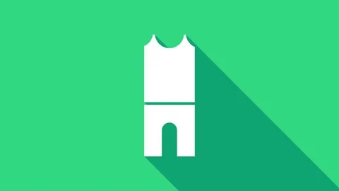 White Wetsuit for scuba diving icon isolated on green background. Diving Video stock 146949842