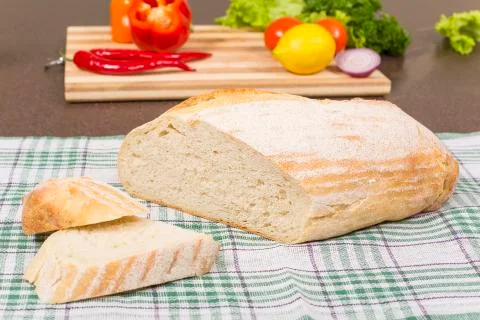 White wheat bread Stock Photos