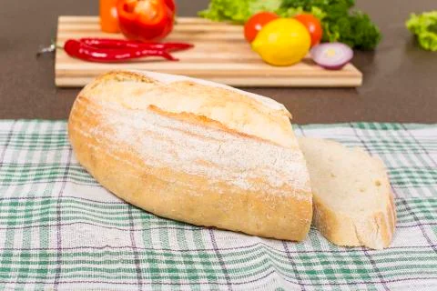 White wheat bread Stock Photos