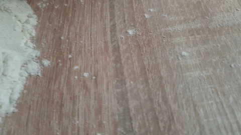 White wheat flour. Flour on the table close up. Stock Footage 109779711