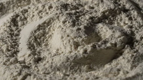 White wheat flour texture abstract macro background. Organic white flour powder Stock Footage 344765093