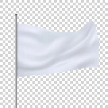 White White flag template. Clean horizontal waving flag Stock Illustration