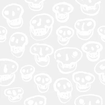 White on White Skulls Pattern Stock Illustration