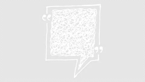 White wiggly hand drawn scribble speech bubble on alpha 6 스톡 동영상 304931691