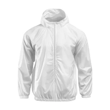 A white windbreaker jacket image isolated on a white background Stock Illustration
