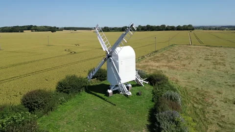 White windmill Stock Footage 245512656