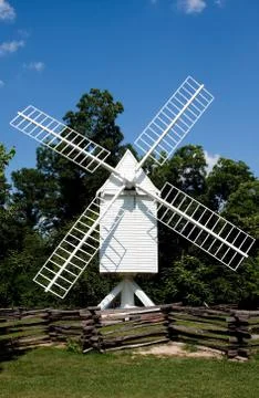 White windmill Stock Photos