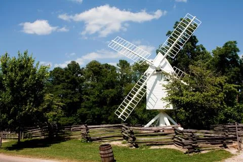 White windmill Stock Photos