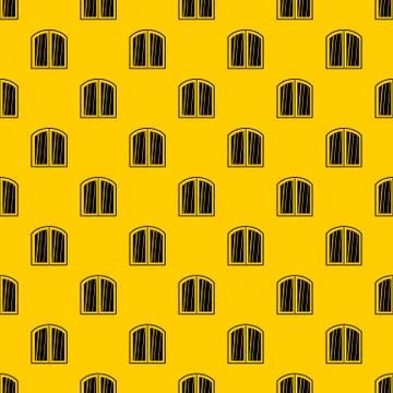 White window arched frame pattern Stockillustratie