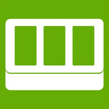 White window frame icon green Ilustración de archivo