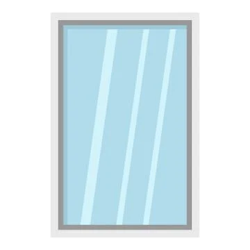 White window frame icon isolated Ilustración de archivo