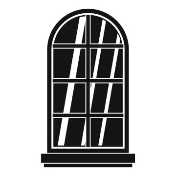 White window frame icon simple Ilustración de archivo