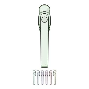 White window handle isolated element on background Illustration