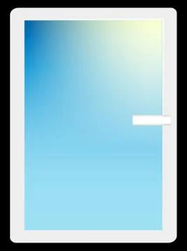 White Window With Sun Rays. Vector. EPS 10. Ilustración de archivo