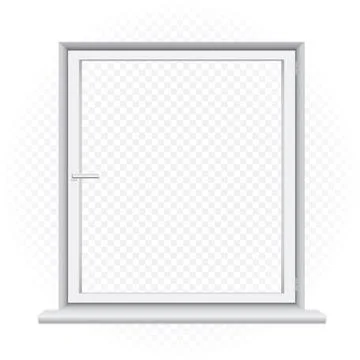 White window template Stock Illustration