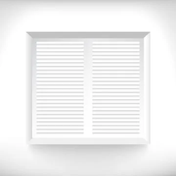 White windows with jalousie Stock Illustration