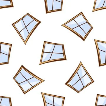 White windows seamless Illustrazione stock