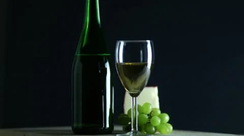 White wine and cheese 스톡 동영상 21307766