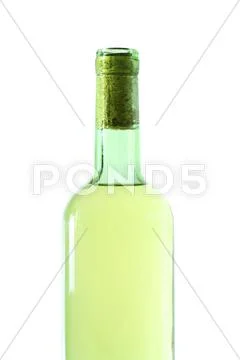 White wine bottle Stock Photos