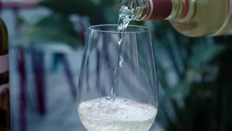 White wine close up slowmo Stock-Footage 240765029