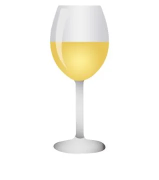 White wine glasses. Stock Illustration