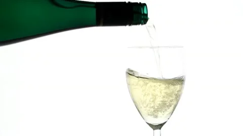 White wine pour Stock Footage
