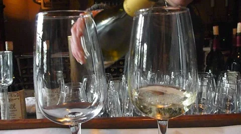 White Wine Pouring Stock Footage 10884399