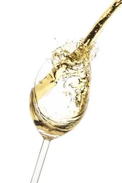 White wine splash Stock Photos