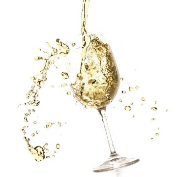 White wine splash Stock Photos
