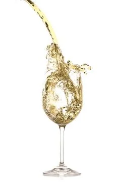 White wine splash Stock-Fotos