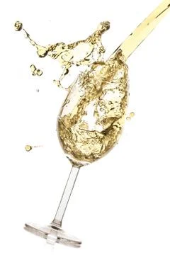White wine splash Stock Photos