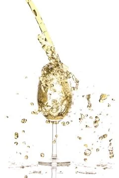 White wine splash Stock Photos