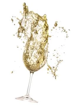 White wine splash Stock Photos