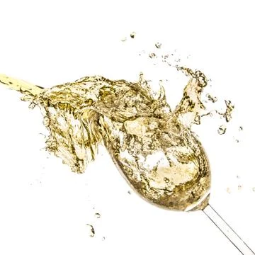 White wine splash Stock Photos